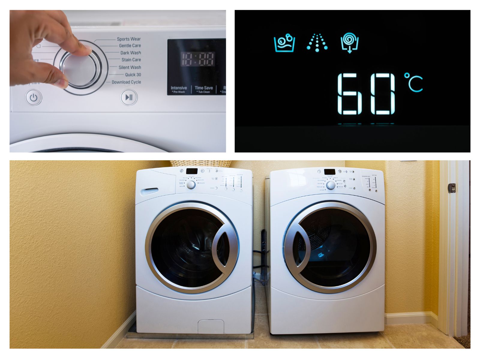 Wassen en drogen op hoge temperatuur